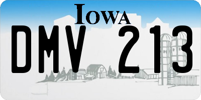 IA license plate DMV213