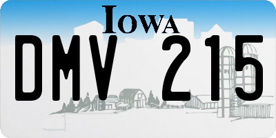IA license plate DMV215
