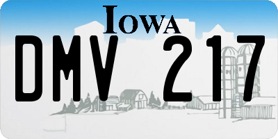 IA license plate DMV217