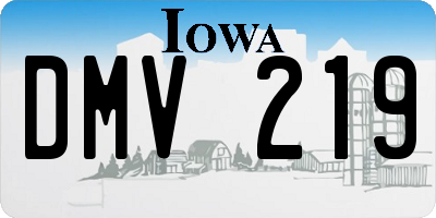 IA license plate DMV219