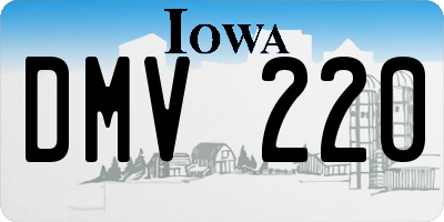 IA license plate DMV220