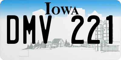 IA license plate DMV221