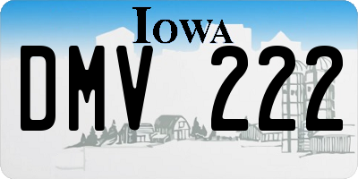 IA license plate DMV222