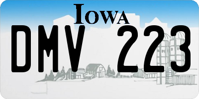 IA license plate DMV223