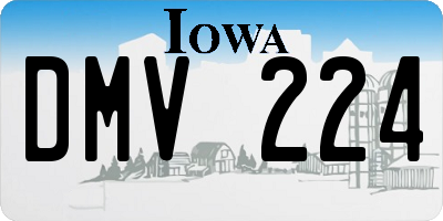 IA license plate DMV224