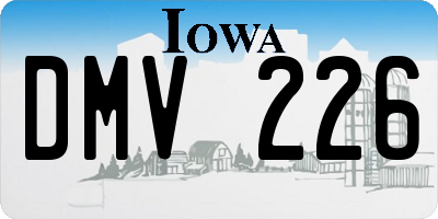 IA license plate DMV226