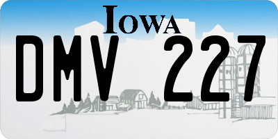 IA license plate DMV227