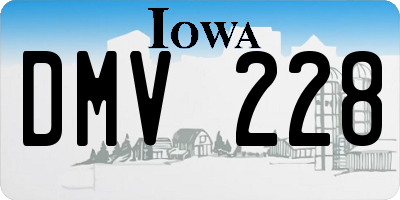 IA license plate DMV228