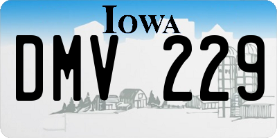 IA license plate DMV229