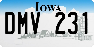 IA license plate DMV231