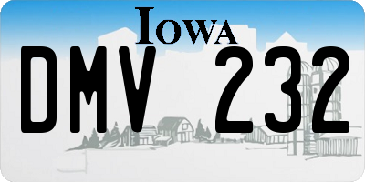 IA license plate DMV232