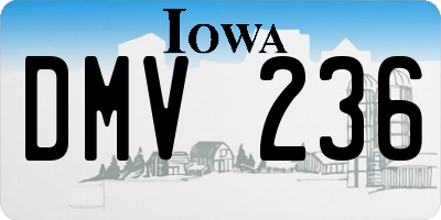 IA license plate DMV236