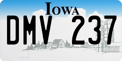 IA license plate DMV237