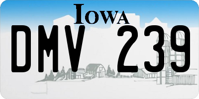 IA license plate DMV239