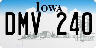 IA license plate DMV240