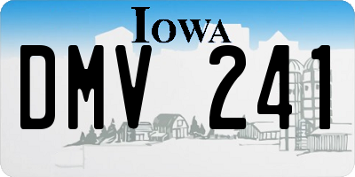IA license plate DMV241