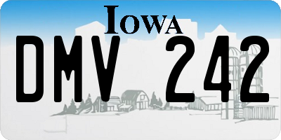 IA license plate DMV242