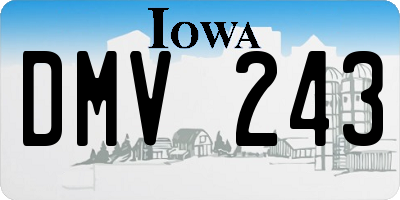 IA license plate DMV243