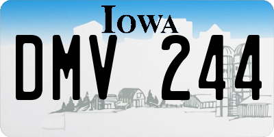 IA license plate DMV244