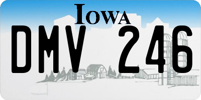 IA license plate DMV246