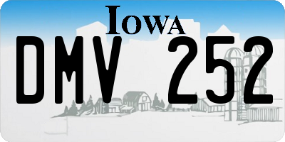 IA license plate DMV252