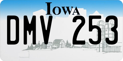 IA license plate DMV253
