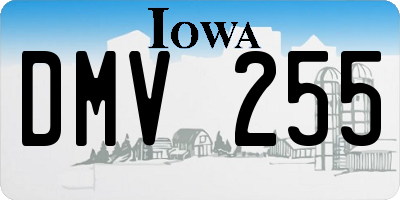 IA license plate DMV255