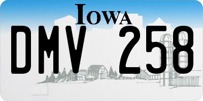 IA license plate DMV258
