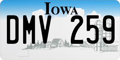 IA license plate DMV259