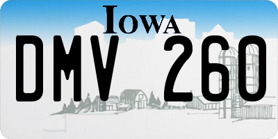 IA license plate DMV260