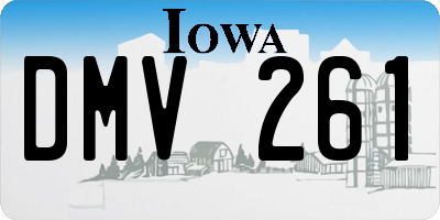 IA license plate DMV261