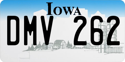 IA license plate DMV262