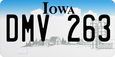IA license plate DMV263