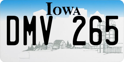 IA license plate DMV265