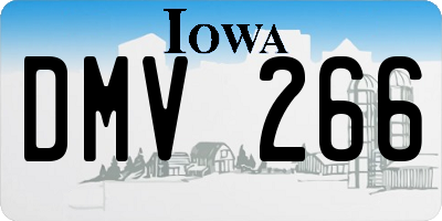 IA license plate DMV266