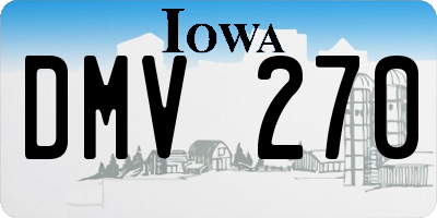 IA license plate DMV270