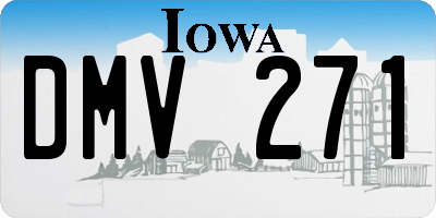 IA license plate DMV271