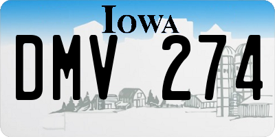 IA license plate DMV274