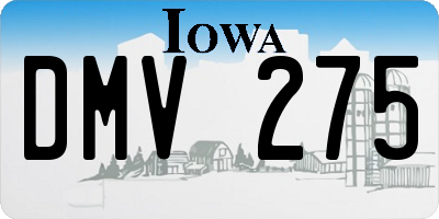 IA license plate DMV275
