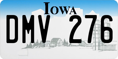 IA license plate DMV276