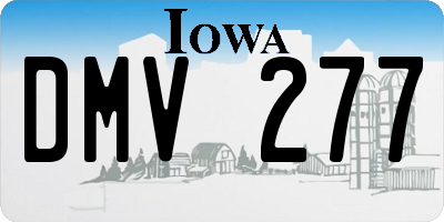 IA license plate DMV277