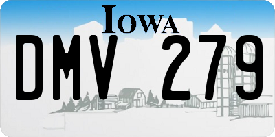 IA license plate DMV279