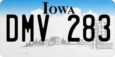 IA license plate DMV283