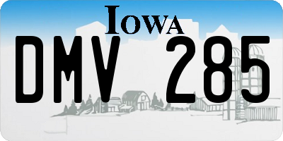 IA license plate DMV285