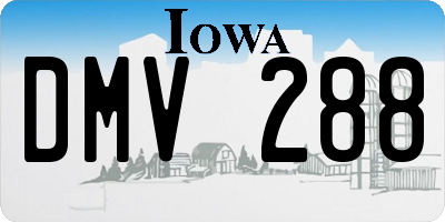 IA license plate DMV288