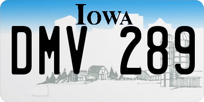 IA license plate DMV289