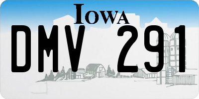 IA license plate DMV291