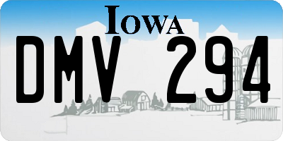 IA license plate DMV294