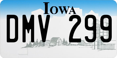IA license plate DMV299