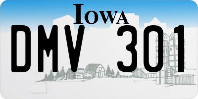 IA license plate DMV301